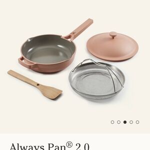 Our Place Always Pan 2.0 w/ Fry Deck, & Extra Spatulas, Spice Color, Msrp$190